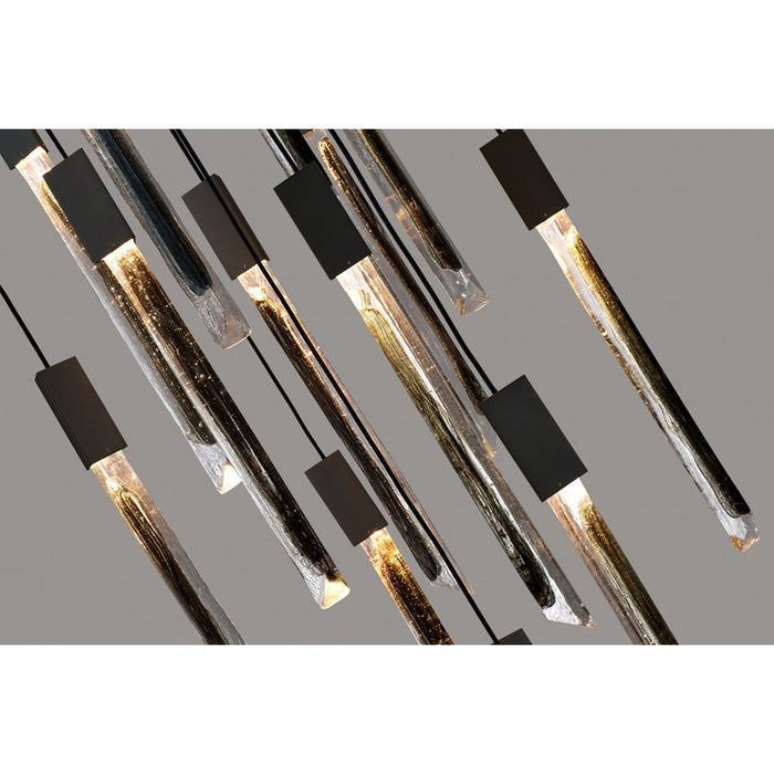 Avenue Lighting Alpine 15Lt 180" Pendant, Black, Black Jade