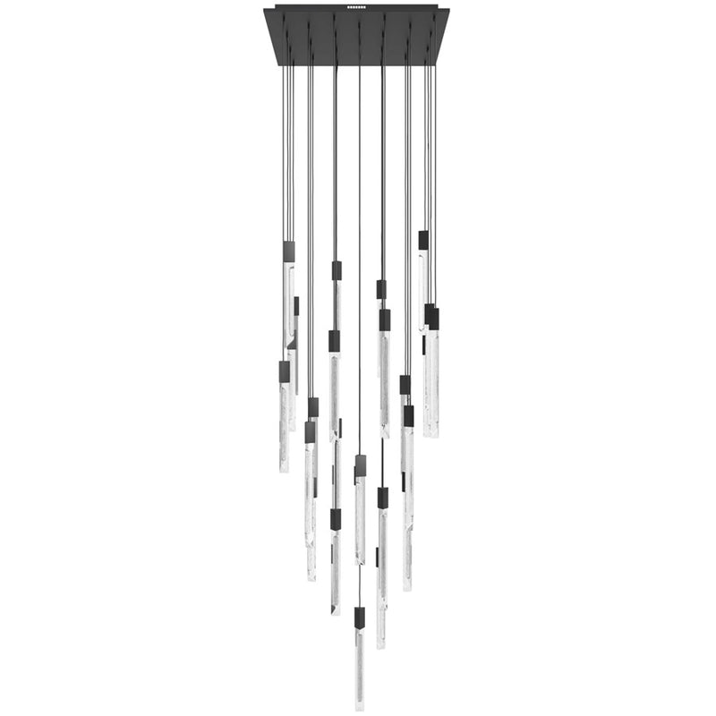 Avenue Lighting Alpine 31Lt 180" Pendant, White Marbleized - HF5431-BLK