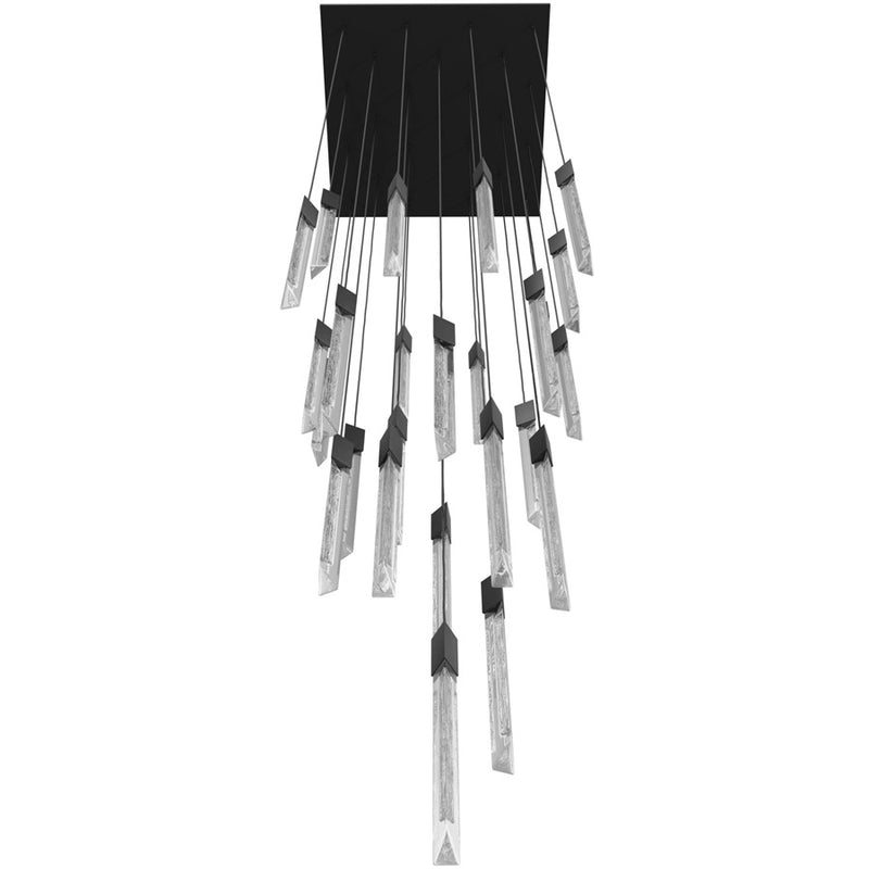 Avenue Lighting Alpine 31Lt 180" Pendant, White Marbleized - HF5431-BLK