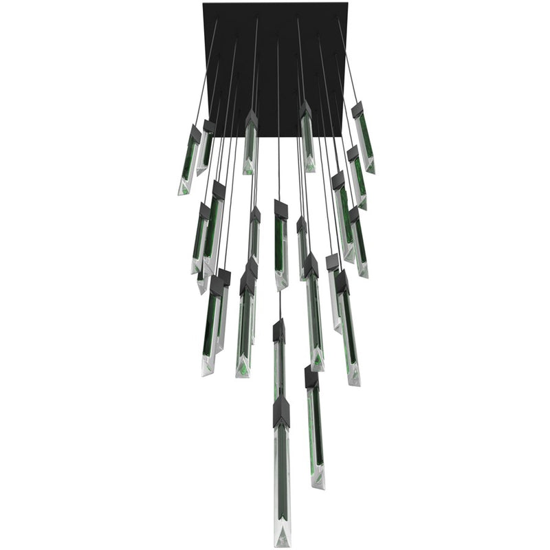 Avenue Lighting Alpine 31Lt 180" Pendant, Black Jade
