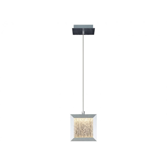 Avenue Lighting Brentwood LED 6" Square Pendant, Aluminum/Textured