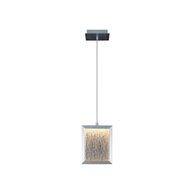 Avenue Lighting Brentwood LED 9" Rectagular Pendant, Aluminum/Text