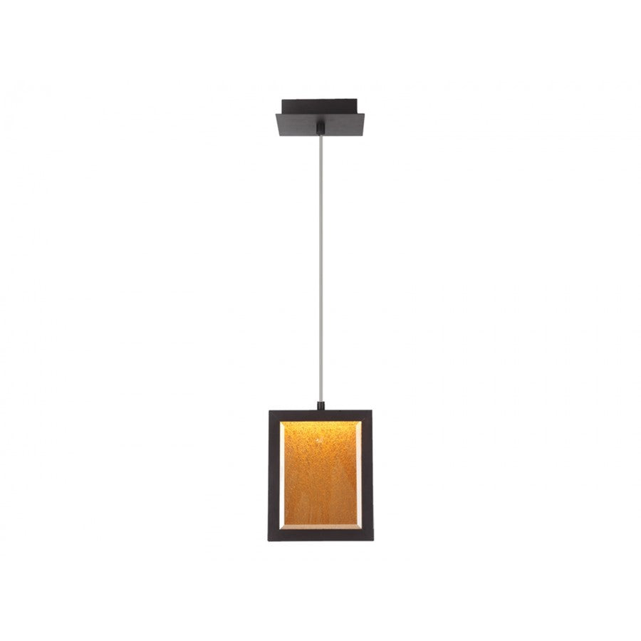 Avenue Lighting Brentwood LED 9" Rectagular Pendant, Bronze/Text - HF6014-DBZ