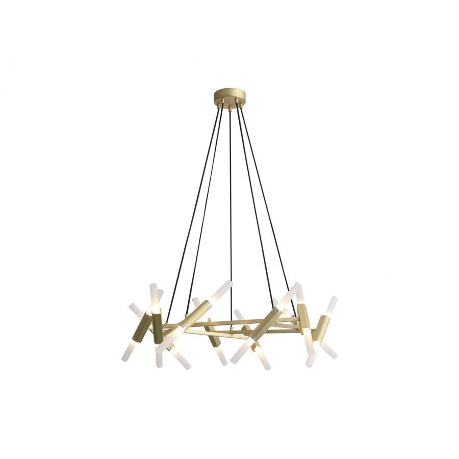 Avenue Lighting Manhattan Ave. 4 Light 12" Chandelier, Brushed Brass - HF6020-BB
