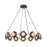 Avenue Mayfair 12-Light 43.5"W Round Chandelier, Brass/Alabaster