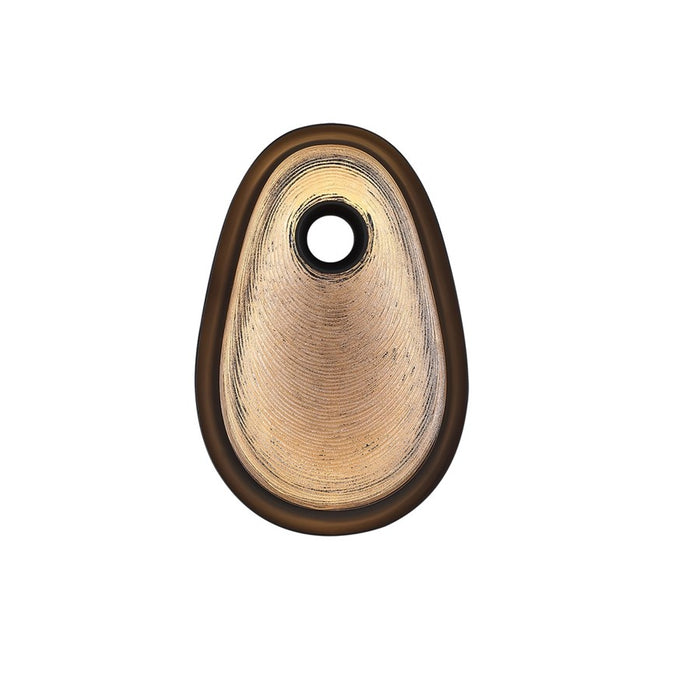 Avenue Palmea 13.5"H Oval Shape Alabaster LED Sconce, Black