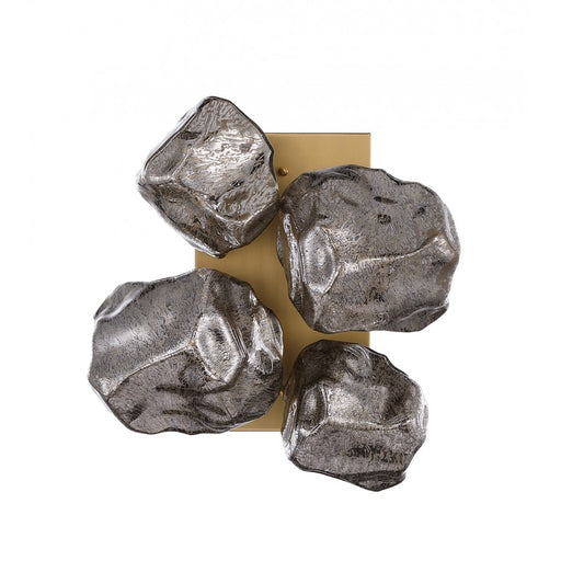 Avenue Rockefeller 4-Light 12"H Rock Shape Wall Sconce, Brass