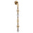 Avenue Dubai 6-Light 56"H LED Wall Sconce, Golden Brass/Gold