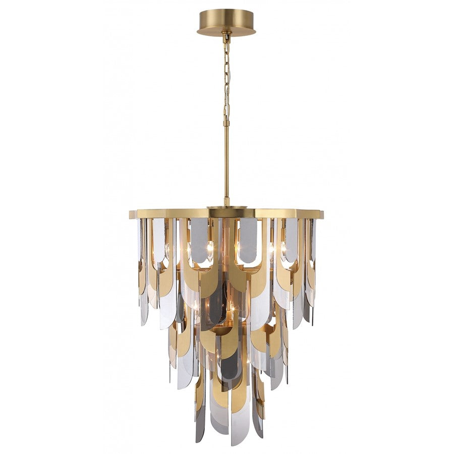 Avenue Lighting Paramount 29"W Pendant, Aged Brass