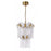 Avenue Belmont 20"W 2-Tier Pendant, Golden Brass/Textured Glass - AEHF7180-AGB