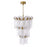 Avenue Lightin Belmont 27"W 3-Tier Pendant, Golden Brass/Textured