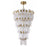 Avenue Lightin Belmont 40"W 5-Tier Pendant, Golden Brass/Textured