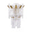 Avenue Belmont 2-Tier 23.5"H Wall Sconce, Golden Brass/Textured