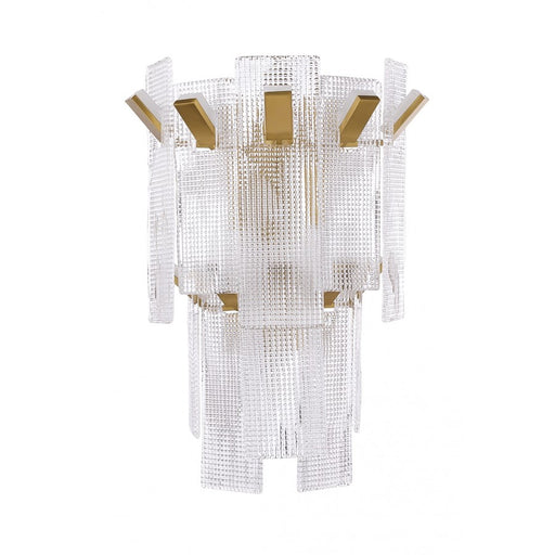 Avenue Belmont 2-Tier 23.5"H Wall Sconce, Golden Brass/Textured - AEHF7183-AGB