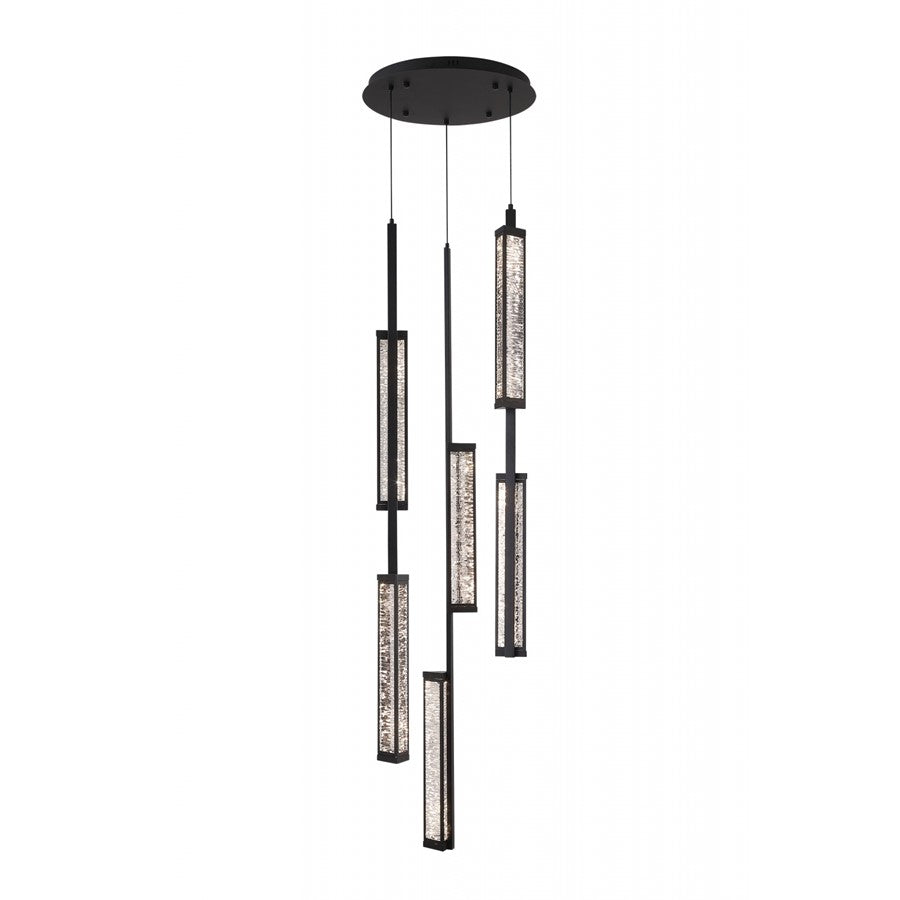 Avenue Lighting Metropole 5-Light 17"W LED Pendant, Black - AEHF7183-BK