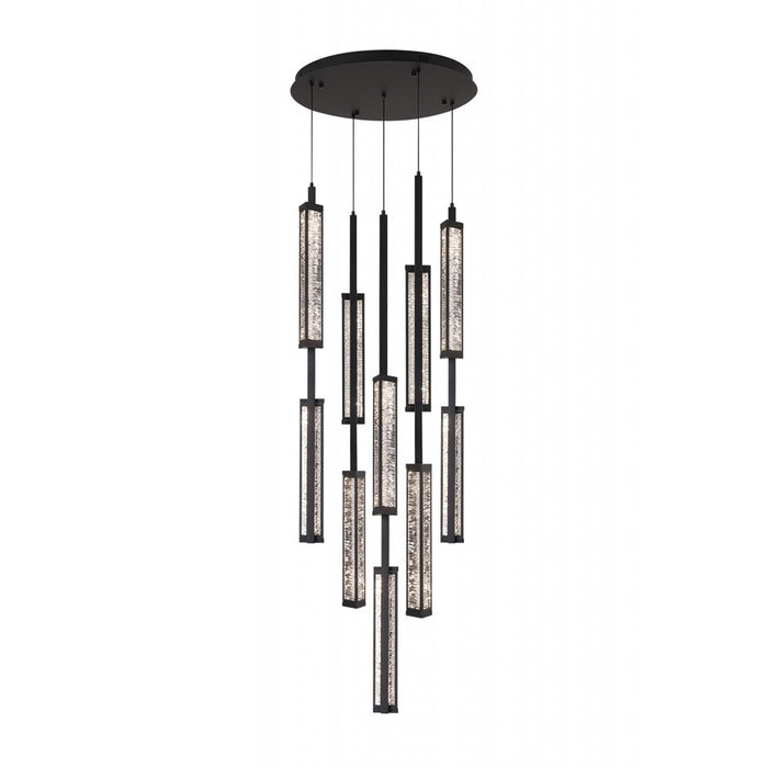 Avenue Lighting Metropole 10-Light 65.5"H LED Pendant, Black