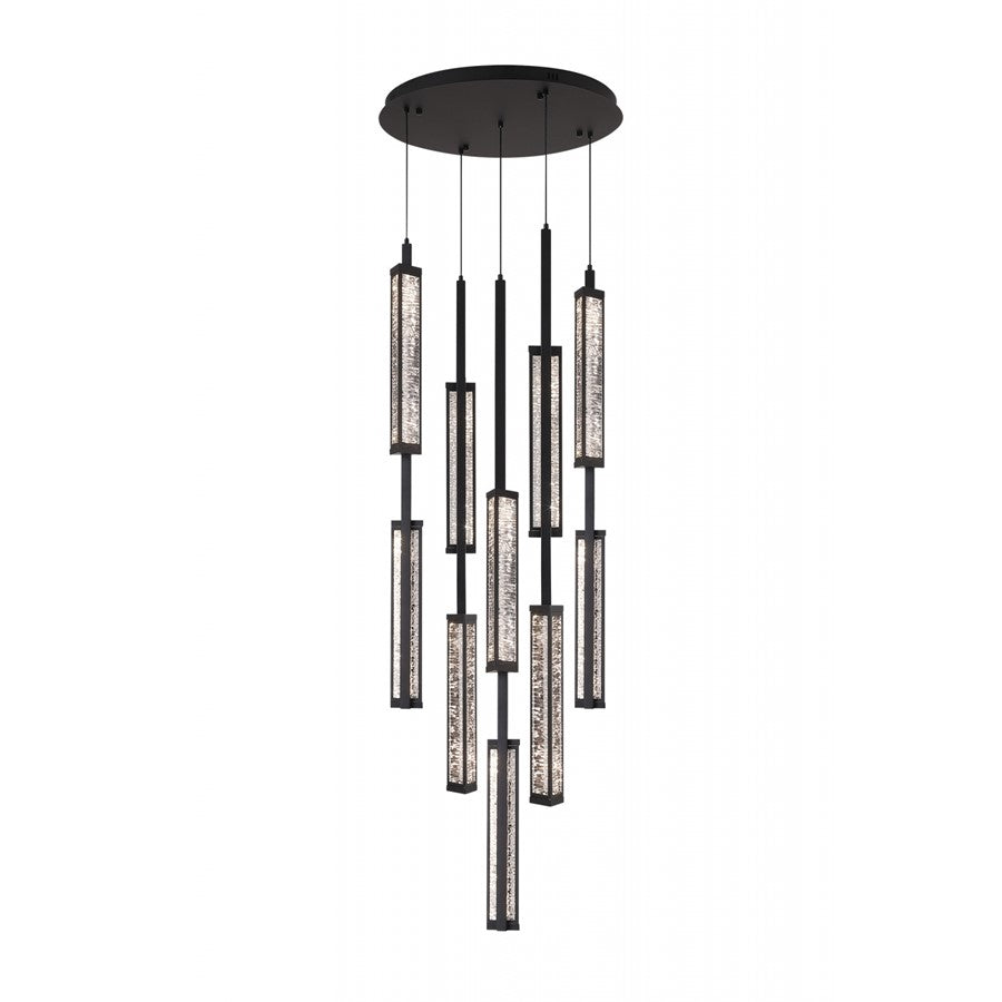 Avenue Lighting Metropole 10-Light 65.5"H LED Pendant, Black