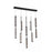 Avenue Lighting Metropole 10-Light 51"W LED Pendant, Black