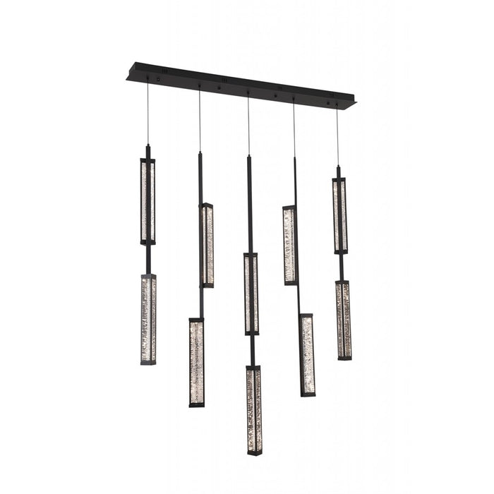 Avenue Lighting Metropole 10-Light 51"W LED Pendant, Black