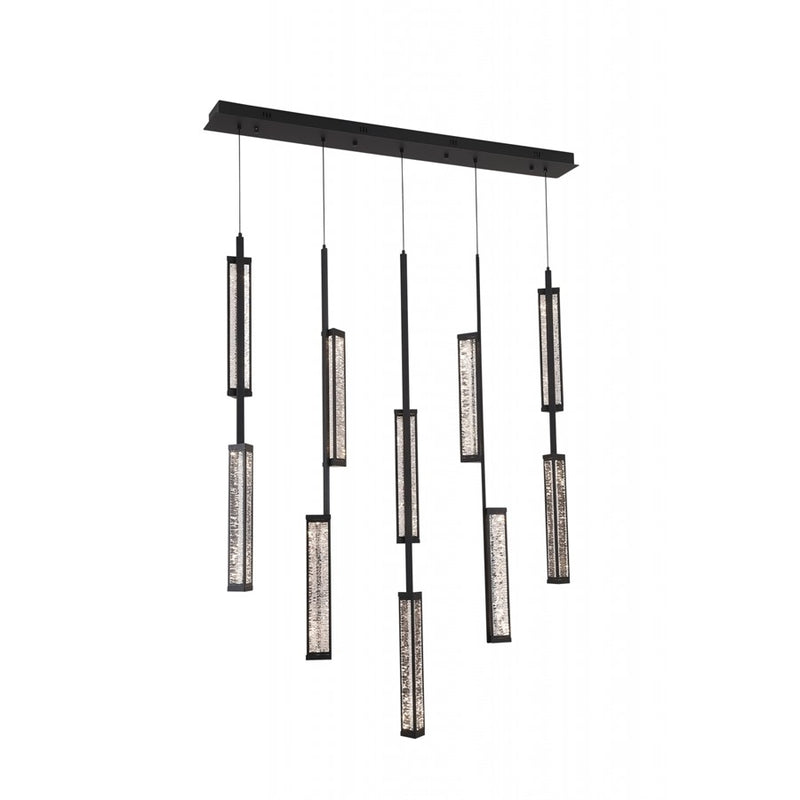 Avenue Lighting Metropole 10-Light 51"W LED Pendant, Black - AEHF7186-BK
