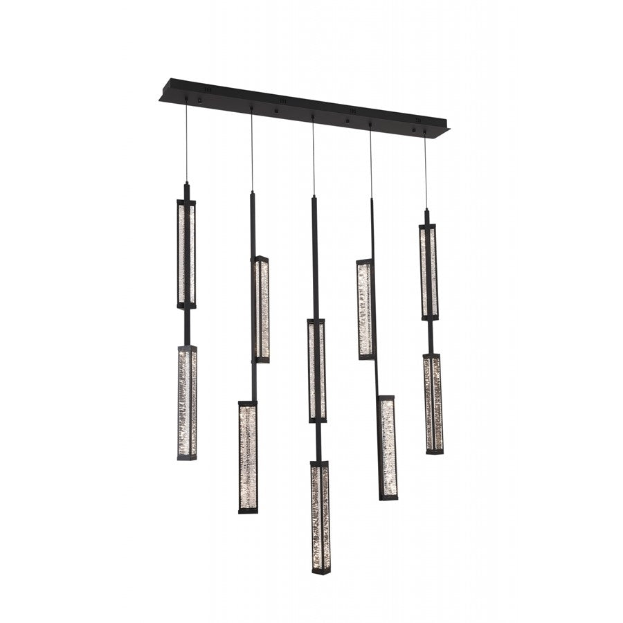 Avenue Lighting Metropole 10-Light 51"W LED Pendant, Black