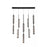 Avenue Lighting Metropole 10-Light 51"W LED Pendant, Black