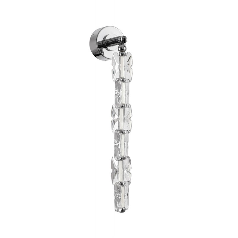 Avenue Lighting Monarch 26"H LED Wall Sconce, Chrome/Clear Crystal