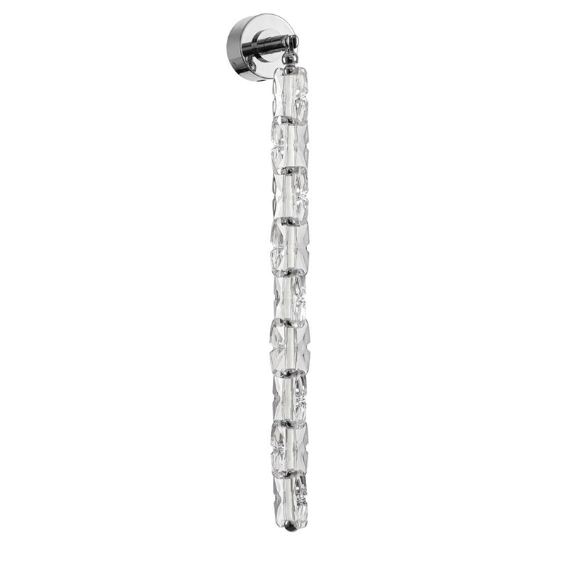 Avenue Monarch 36.5"H LED Wall Sconce, Chrome/Clear Crystal