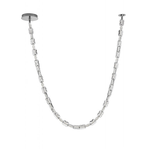 Avenue Lighting Monarch 158"L Clear Glass Strand Pendant, Chrome - AEHF7193-CH