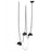 Avenue Fremont Belt 3-Lt 275"L Pendant, Black/Smoked Bowl