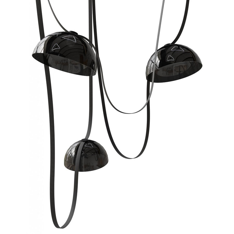 Avenue Fremont Belt 3-Lt 275"L Pendant, Black/Smoked Bowl - AEHF7203-G102-BLK