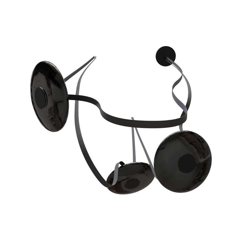 Avenue Fremont Belt 3-Lt 275"L Pendant, Black/Smoked Disc - AEHF7203-G202-BLK