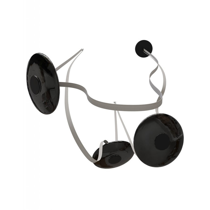 Avenue Fremont Belt 3-Lt 275"L Pendant, Ivory/Smoked Disc