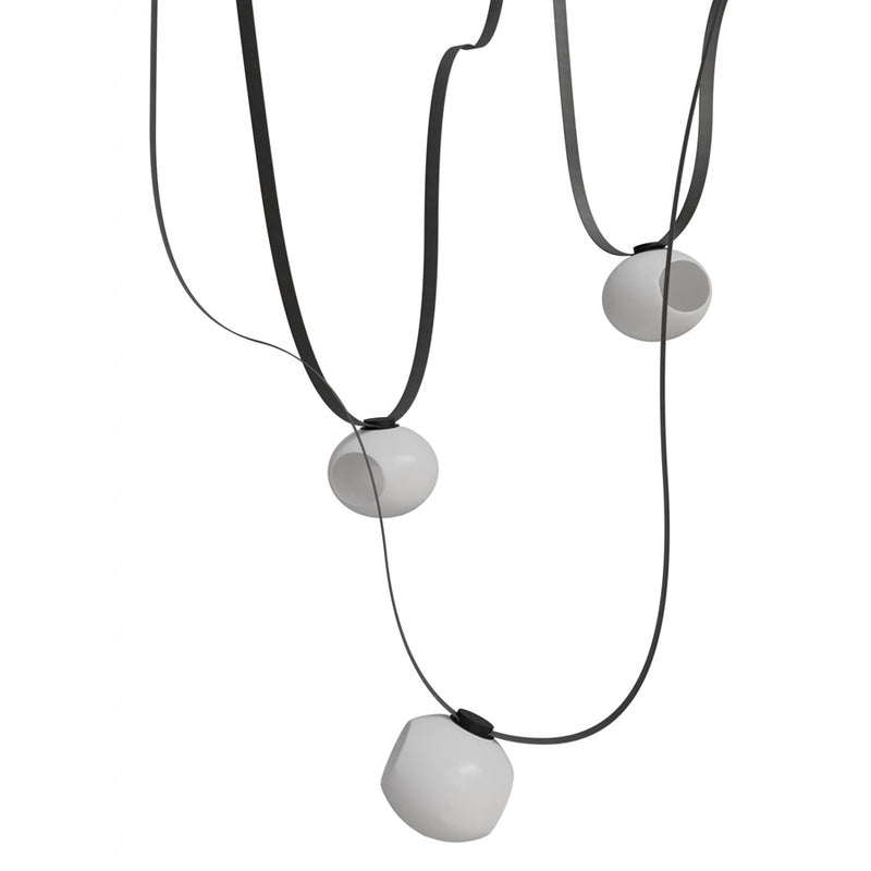 Avenue Fremont Belt 3-Lt 275"L Pendant, BK/WH Open Globes - AEHF7203-G301-BLK
