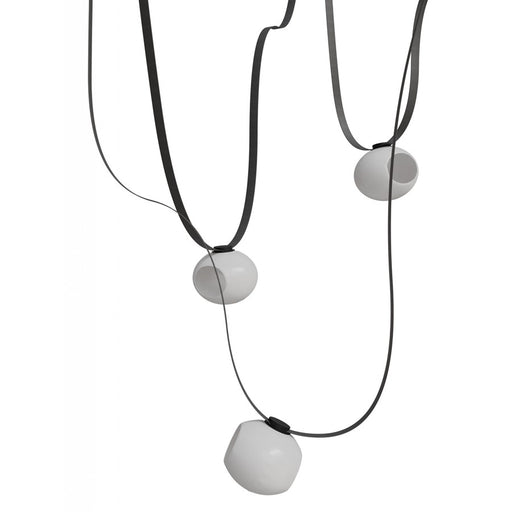 Avenue Fremont Belt 3-Lt 275"L Pendant, Black/WH Open Globes