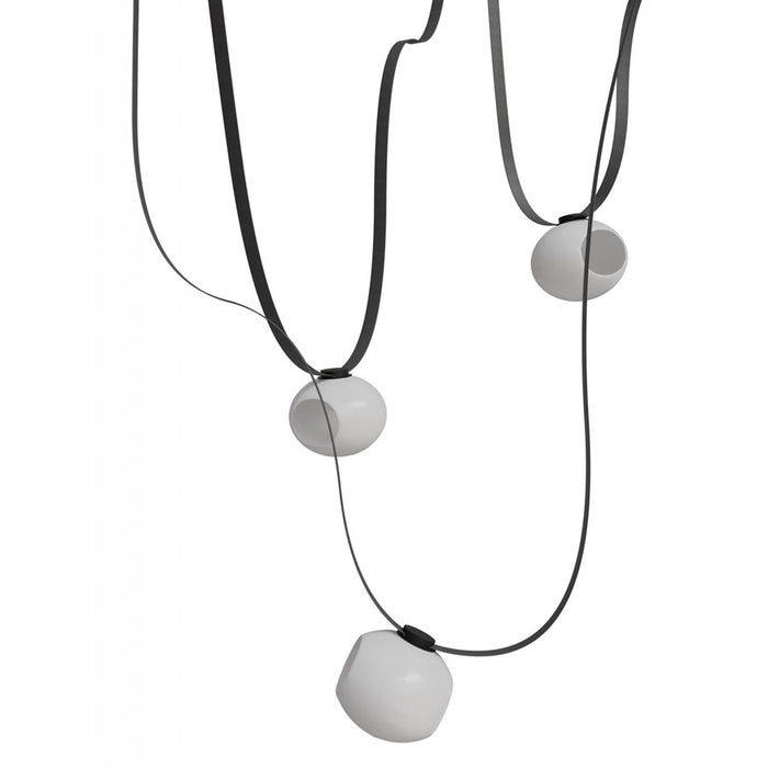 Avenue Fremont Belt 3-Lt 275"L Pendant, Black/WH Open Globes