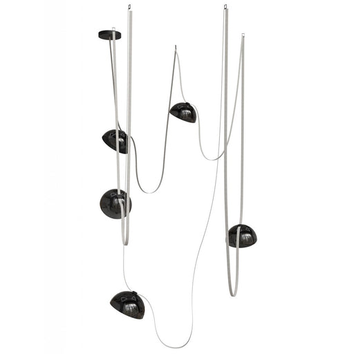 Avenue Fremont ​Belt 5-Lt 551"L Pendant, Ivory/Smoked Bowls - AEHF7205-G102-IVY