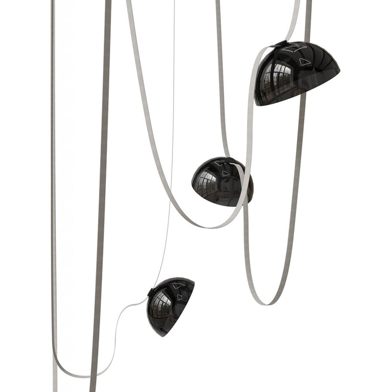 Avenue Fremont Belt 5-Lt 551"L Pendant, Ivory/Smoked Bowls - AEHF7205-G102-IVY