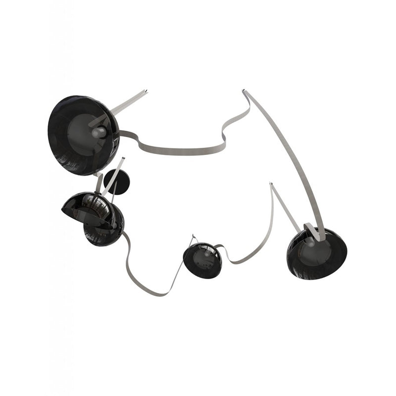 Avenue Fremont Belt 5-Lt 551"L Pendant, Ivory/Smoked Bowls - AEHF7205-G102-IVY