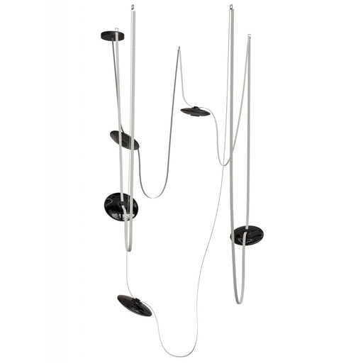 Avenue Fremont ​Belt 5-Lt 551"L Pendant, Ivory/Smoked Disc - AEHF7205-G202-IVY