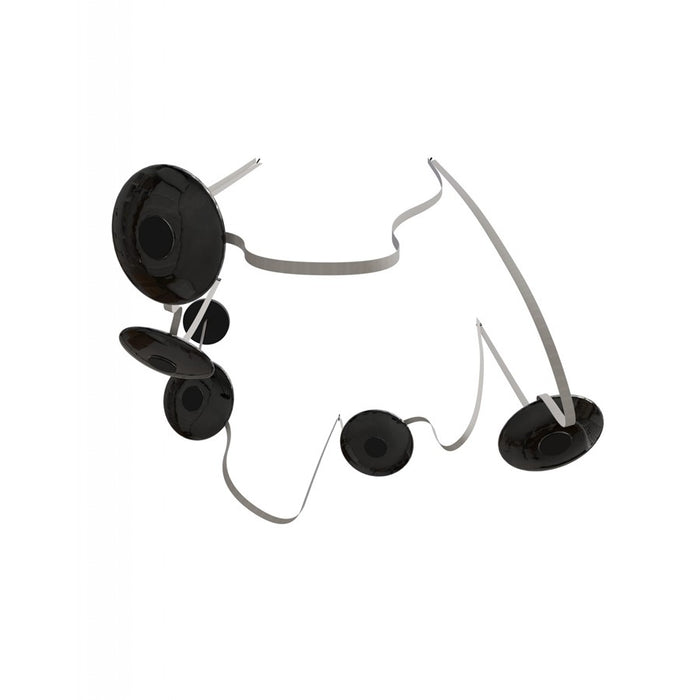 Avenue Fremont Belt 5-Lt 551"L Pendant, Ivory/Smoked Disc