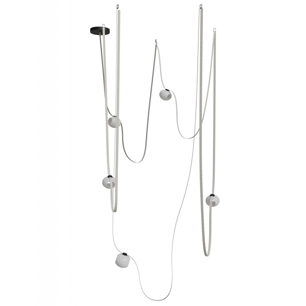 Avenue Fremont Belt 5-Lt 551"L Pendant, IV/WH Open Globes