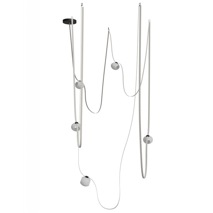 Avenue Fremont ​Belt 5-Lt 551"L Pendant, IV/WH Open Globes - AEHF7205-G301-IVY