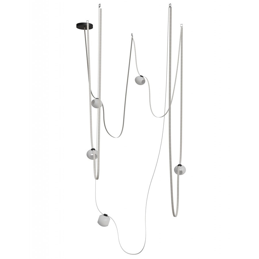 Avenue Fremont ​Belt 5-Lt 551"L Pendant, IV/WH Open Globes - AEHF7205-G301-IVY