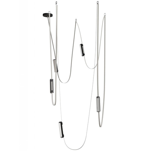 Avenue Fremont ​Belt 5-Lt 551"L Pendant, Ivory/Ribbed Bars - AEHF7205-G400-IVY