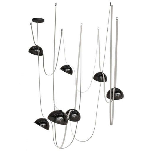 Avenue Fremont ​Belt 7-Lt 826"L Pendant, Ivory/Smoked Bowls - AEHF7207-G102-IVY