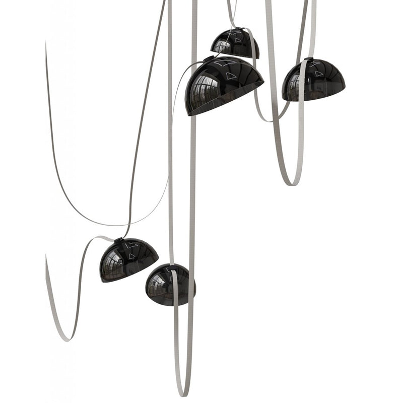 Avenue Fremont Belt 7-Lt 826"L Pendant, Ivory/Smoked Bowls - AEHF7207-G102-IVY