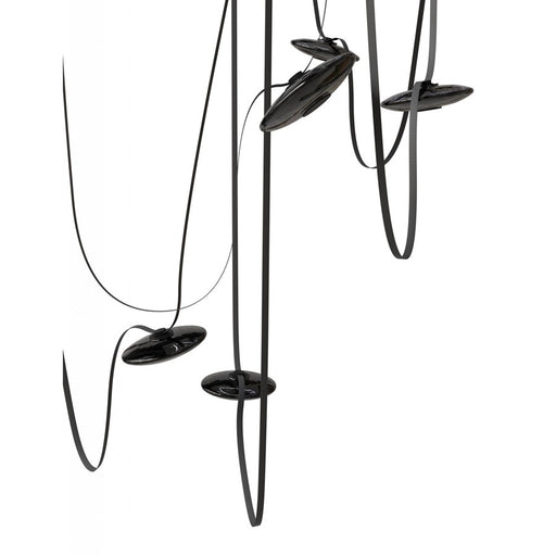 Avenue Fremont Belt 7-Lt 826"L Pendant, Black/Smoked Disc