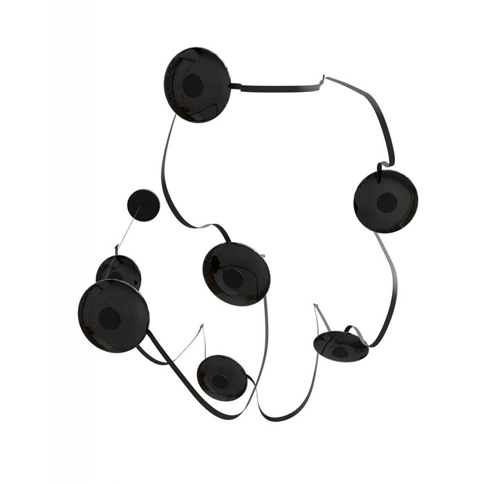 Avenue Fremont Belt 7-Lt 826"L Pendant, Black/Smoked Disc