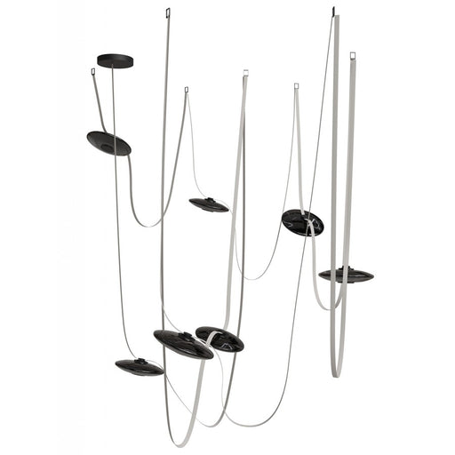 Avenue Fremont ​Belt 7-Lt 826"L Pendant, Ivory/Smoked Disc - AEHF7207-G202-IVY